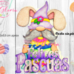 MP-024 Gnomo felices pascuas con base