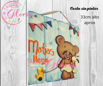 MTO-019 Oso bebe cuadro Matías