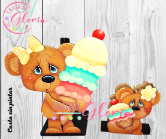 MTO-119 Porta rollo y servilletero oso