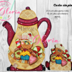 MTO-023 Porta rollo y servilletero cafetera galleta