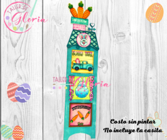 MP-039 Aplicaciones pascua para casita 3 ventanas