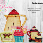 MTO-024 Porta rollo y servilletero cafetera cupcake
