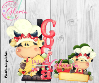 MTO-153 Porta rollo y servilletero vaca chef