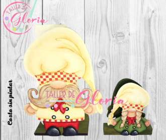 MTO-116 Porta rollo y servilletero chef gnomos