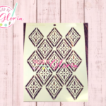 TGF-203 Estencil rombos con flor