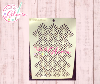 TGF-206 Estencil textura abanicos