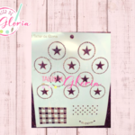 TGF-208 Estencil círculo con estrellas