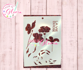TGF-211 Estencil amapolas