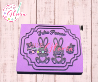 Sr-398 Sello pareja de conejos alto