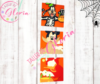 MH-109 Aplicaciones ratoncito halloween para escalera