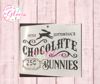 TGF-237 Estencil chocolates bunnies
