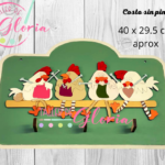 MTO-080 Perchero gallinas tejedoras