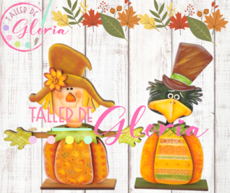 MH-129 Espantapájaro y cuervo con calabaza 3C