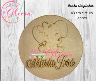 MTO-097 Colgante elefantita personalizada maximo 2 nombres