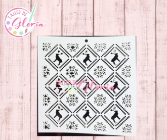 TGN-106 Estencil Alces y Copos