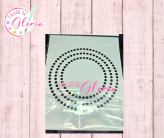 TGF-222 Estencil Marco círculos