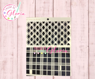 TGF-224 Estencil Boquita de Pez y Rayas