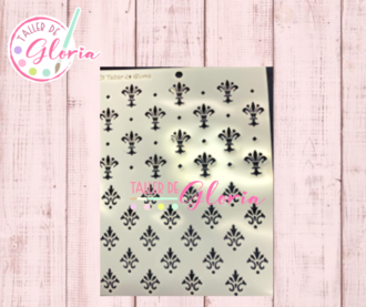 TGF-227 Estencil Flor de Liz 2 Modelos