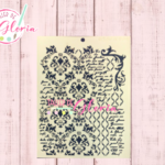 TGF-231 Estencil Arabesco Texto Mix Media