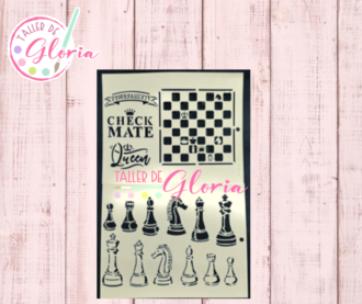 TGF-248 Estencil Ajedrez 2 pzas