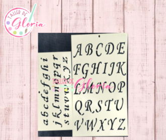 TGF-256 Estencil Alfabeto 2 Mayúsculas y Minúsculas