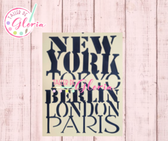 TGF-260 Estencil Letreros Ciudades