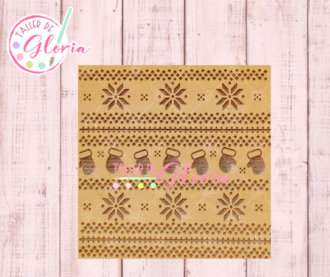 SR-603 Sello Textura Guantes Nochebuenas