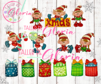 MN-354 Duendes y Regalos Navideños