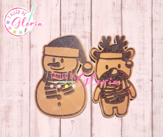 SR-652 Sello Muñeco de Nieve y Reno