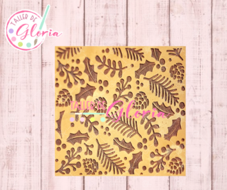 SR-645 Sello Textura Muérdagos y Piñas