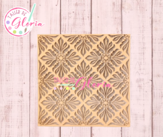 SR-613 Sello Textura Floral con Boton