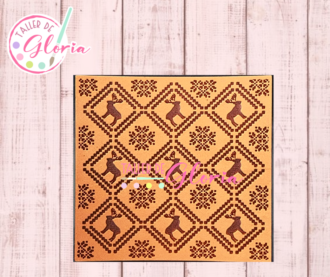 SR-628 Sello Textura Alces y Copos