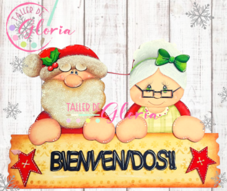 MN-307 Santa y Sra. Santa Bienvenidos