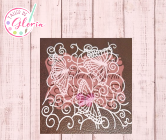 TGM-9 Estencil Mantel Mariposas