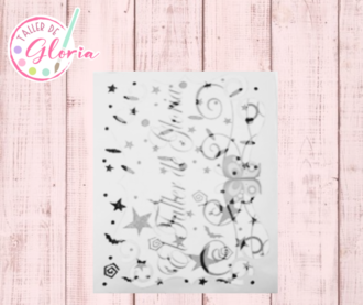 TGH-03 Estencil Textura Estrellas y Murciélagos