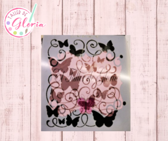 TGM-32 Estencil Mariposas Espirales