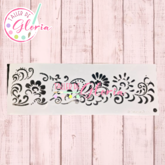 TGD-33 Esténcil Arabesco Margaritas