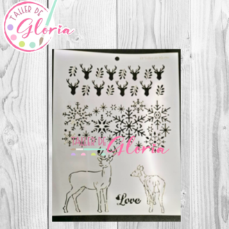 TGN-74 Esténcil Venados con Amor