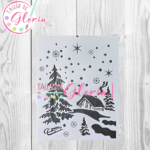TGN-77 Esténcil Paisaje Navideño