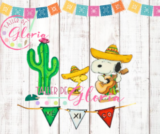 MS-060 Aplicaciones Snoopy Mexicanito para Casita