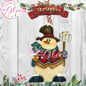 MN-395 Muñeco de Nieve Bienvenidos